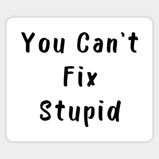 You Cant Fix Stupid. Idiots Are Everywhere. Magnet
